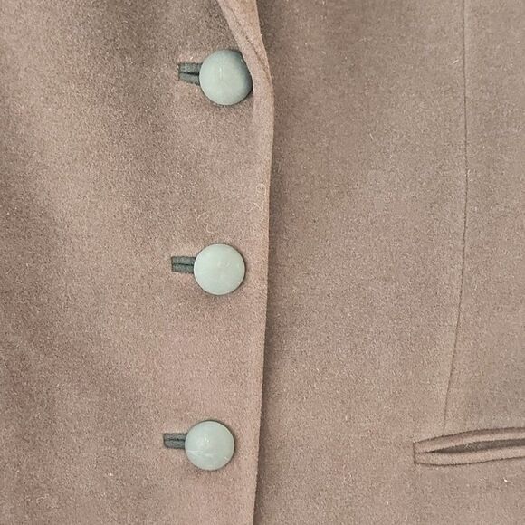 Louis Feraud Brown Cashmere Angora Blend Single Breasted Blazer Jacket 12 - Picture 9 of 12